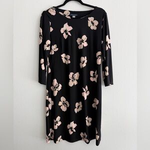 Tommy Hilfiger Elegant Black Dress with Pink Floral size 10